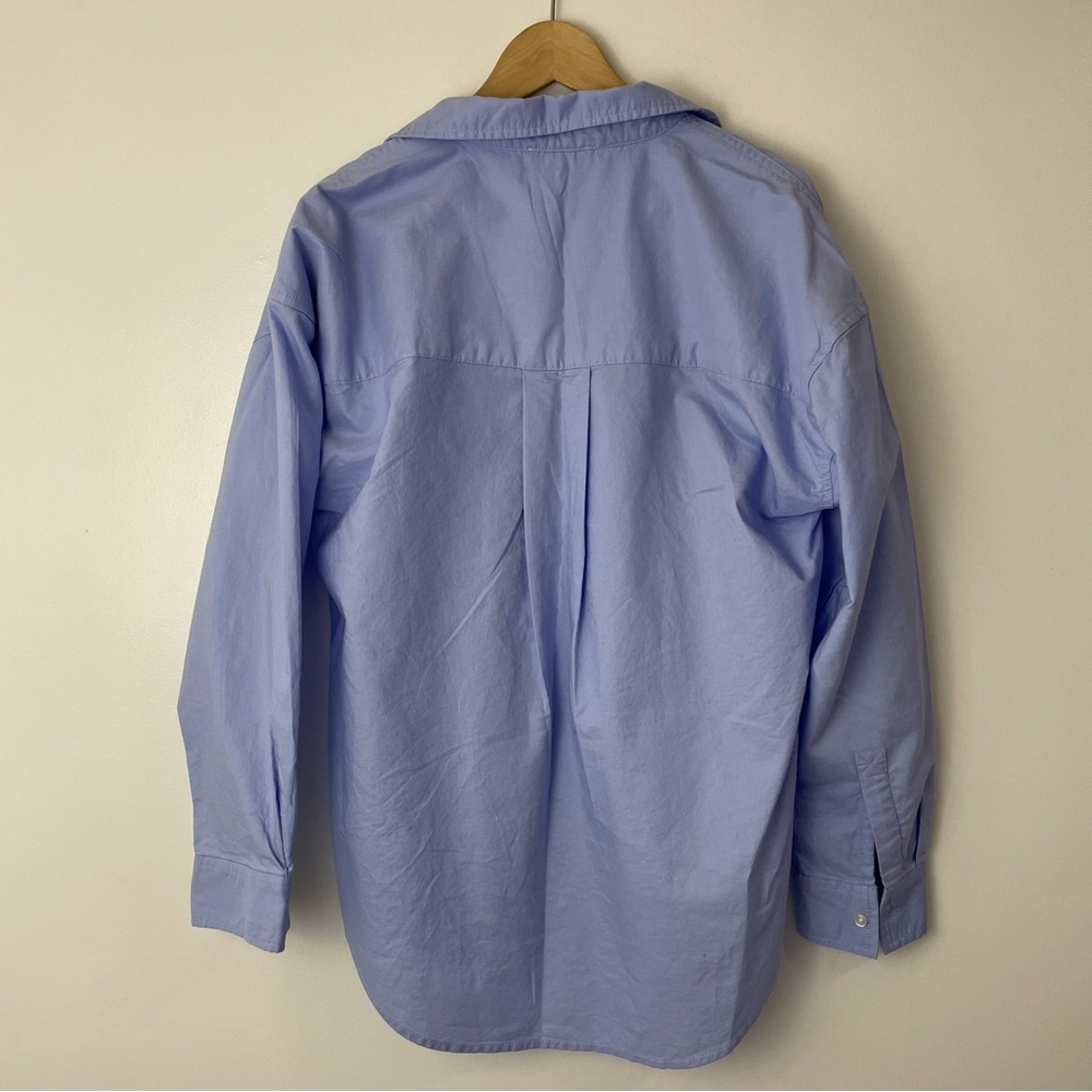 NWT Beachlunchlounge Sydney Blue Long Sleeve Button Down Shirt L - Picture 7 of 7
